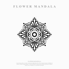 Flower Mandala. Vintage decorative elements. Oriental pattern, vector illustration.
