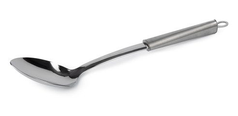 Aluminum new kitchen utensil isolated on white