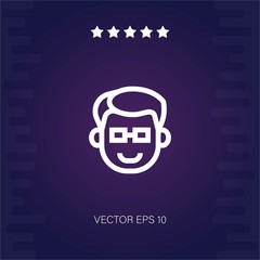 nerd vector icon modern illustration