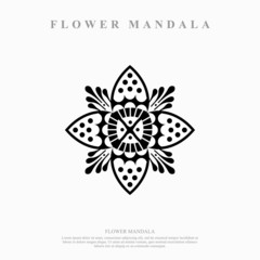 Flower Mandala. Vintage decorative elements. Oriental pattern, vector illustration.
