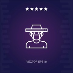 farmer vector icon modern illustration