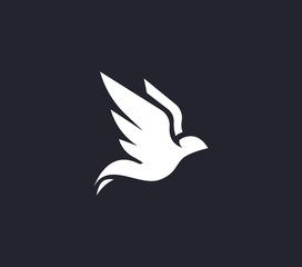 Minimalist Flying Bird Logo