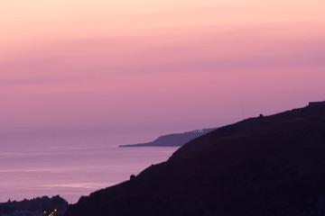 Sunrise over the sea.