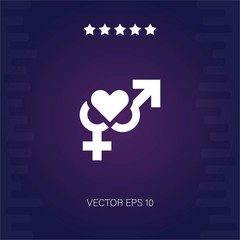 heterosexual vector icon modern illustration