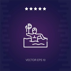 water polo vector icon modern illustration