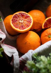 Blood oranges in the box 