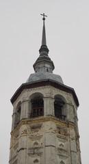 photos of old stone Russian Orthodox Church towers in Suzdal