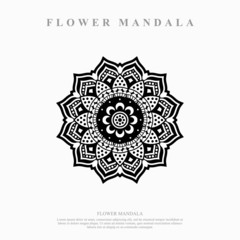Flower Mandala. Vintage decorative elements. Oriental pattern, vector illustration.