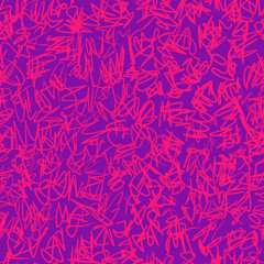 Vector seamless scribble pattern, made of chaotic lines.