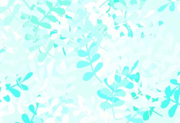 Light Green vector elegant background with leaves.