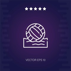 water volleyball vector icon modern illustration