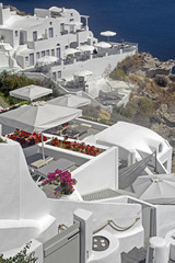 The traditional generic architecture of Oia, Santorini, Greece