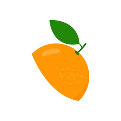 Orange slice icon. Orange peace vector illustration isolated on white. Tasty sweet fruit symbol.