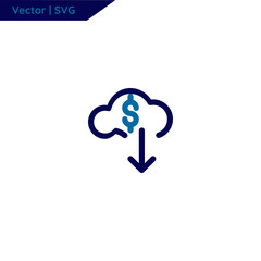 Fintech graphic icon.