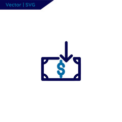 Fintech graphic icon.