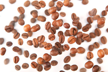 coffee beans isolated on white
