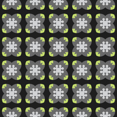 Obraz premium Vector seamless pattern texture background with geometric shapes, colored in black, grey, green colors.