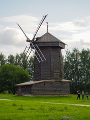 photo of an old small wooden mill