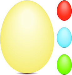 easter eggs isolated on white