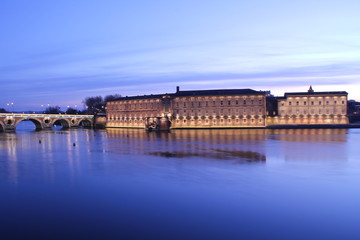 Berges de la Garonne de nuit, Toulouse