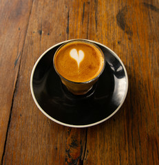 Piccolo Latte skim milk with hazelnut syrup Sydney NSW Australia