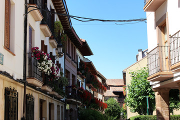 Fototapeta na wymiar Picturesque streets of the town of Ezcaray (La Rioja, Spain)