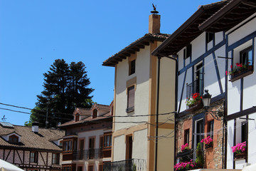 Picturesque streets of the town of Ezcaray (La Rioja, Spain)