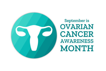 Ovarian Cancer Awareness Month. Template for background, banner, card, poster with text inscription. Vector EPS10 illustration.