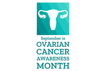 Ovarian Cancer Awareness Month. Template for background, banner, card, poster with text inscription. Vector EPS10 illustration.