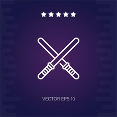 batons vector icon modern illustration