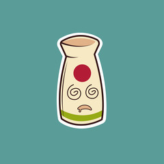 Japanese Sake Character Vector