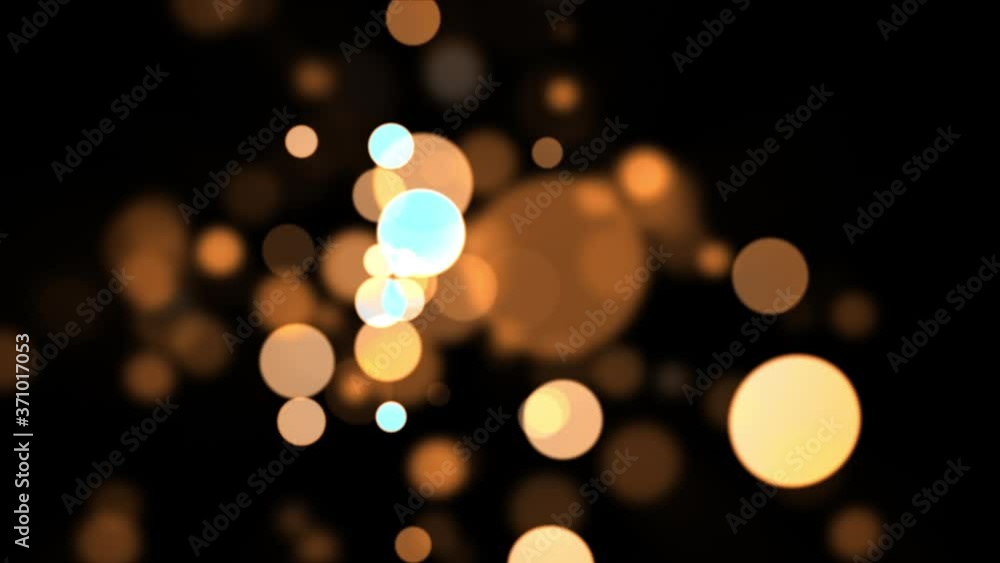Aufkleber abstract motion background shining gold particles. shimmering glittering particles with bokeh. 4k 3d