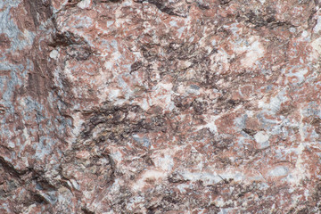 The multicolored surface of the stone
