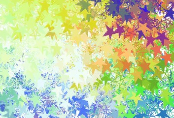Obraz na płótnie Canvas Light Multicolor vector template with sky stars.