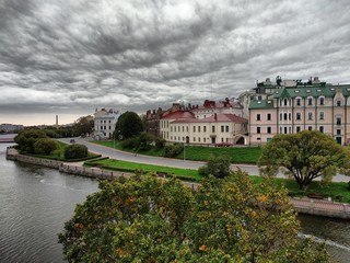 Fototapeta na wymiar View of the city of Vyborg