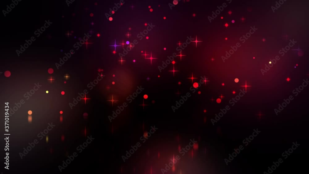 Poster beautiful motion abstract romantic fashionable pink red shinning glittering particle bokeh, optical 