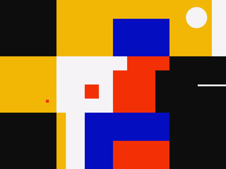 Fototapeta premium Bauhaus Abstract Vector Composition Design