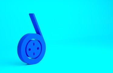 Blue Yoyo toy icon isolated on blue background. Minimalism concept. 3d illustration 3D render.