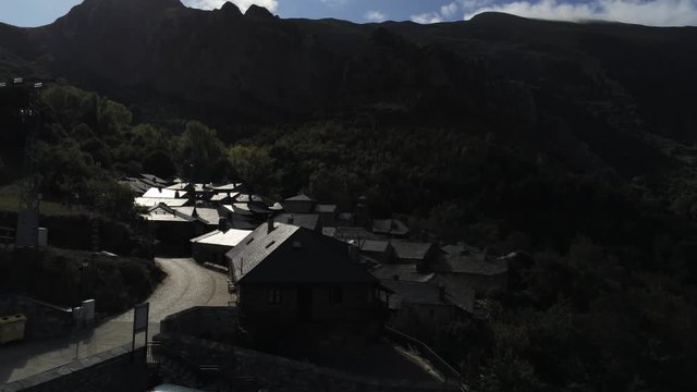 Beautiful village of Pe&ntilde;alba de Santiago. Leon, Spain. Aerial Drone Footage