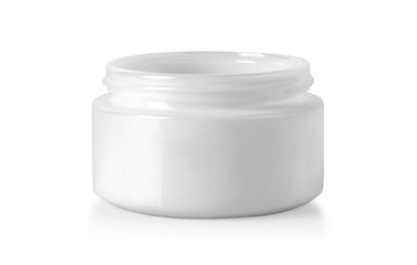 white plastic cream packaging