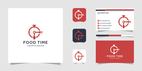Food time logo design and inspiration business card