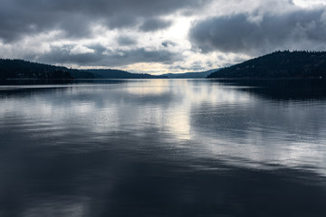 Lake Coeur D'Alene on a Morning in Late Fall, Idaho