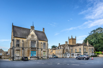 Fototapeta na wymiar The Cotswold village of Stow on the Wold on the Fosse Way