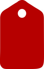 Simple Vector Design of a Discount Label in Red