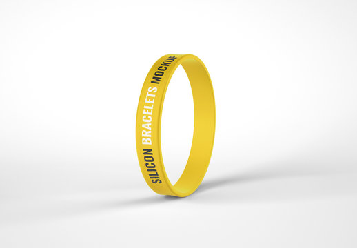 Silicone Wristbands Mockup, Bracelet for Creative Design and Branding Projects