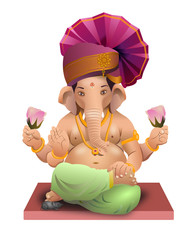 Vector of Ganpati a hindu god