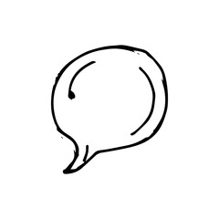 Bubble Speech Hand Drawn Icon Vector