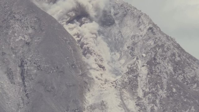 Mount Sinabung Volcano Eruption Erupts Pyroclastic Flow Spews Hot Gas, Ash and Rocks into The Air in Karo, North Sumatra, Indonesia Indonesian