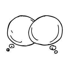 Bubble Speech Hand Drawn Icon Vector