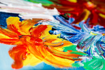 Fototapeta na wymiar colorful oil paint background